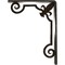 Ekena Millwork Fleur De Lis Wrought Iron Bracket, (Single center brace), Antiqued Warm Silv 1 1/2"W x 5 1/2"D x 8"H BKTM01X05X08SFLAWS - alternate 7